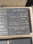 WYK Louis, van 1919-1969 & Hester Johanna 1925-1989