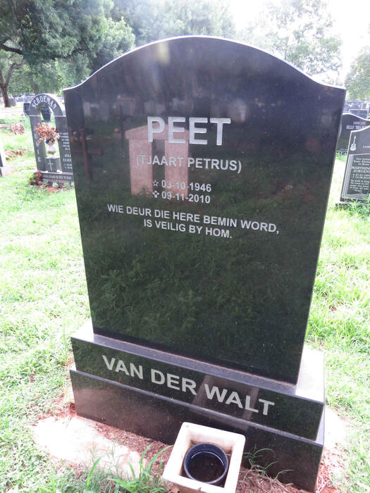 WALT Tjaart Petrus, van der 1946-2010