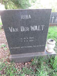 WALT Rina, van der 1926-1985
