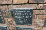 BOTHA Anna Maria Magdalena 1949-2012