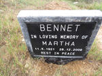 BENNET Martha 1921-2009