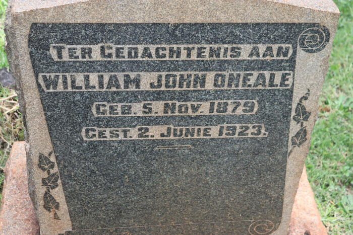O'NEALE William John 1879-1923