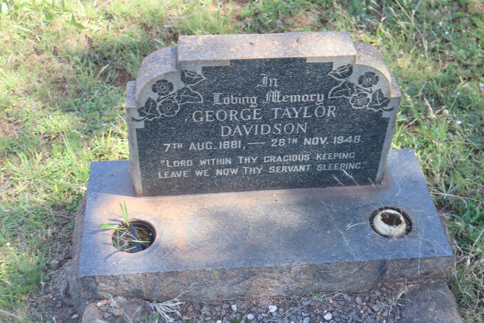 DAVIDSON George Taylor 1881-1948