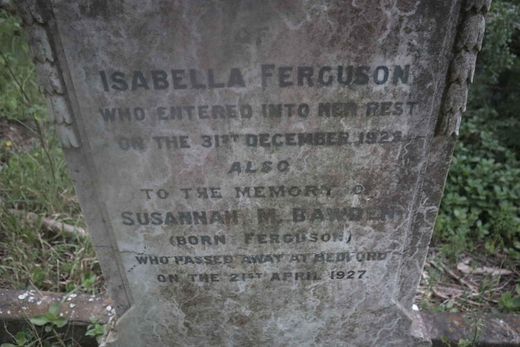 FERGUSON Isabella -1925 :: BAWDEN Susannah M. nee FERGUSON -1927