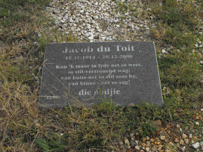 TOIT Jacob, du 1914-2000