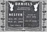 DANIELS Hester 1913-2008