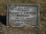 MEINTJES Elizabeth Christina 1896-1961