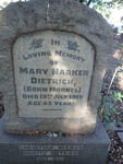 DIETRICH Mary Harker nee MORKEL -1919