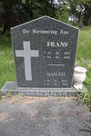 WASSERMAN Frans 1927-2003 & Sarah 1929-2010