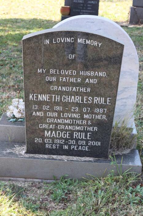 RULE Kenneth Charles 1911-1987 & Madge 1912-2001