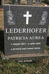 LEDERHOFER Patricia Aurea 1927-2005