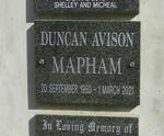 MAPHAM Duncan Avison 1950-2021
