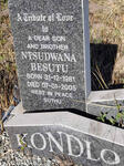 KONDLO Ntsudwana Besutu 1981-2005