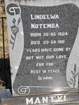 MANTYI Lindelwa Notemba 1954-1981