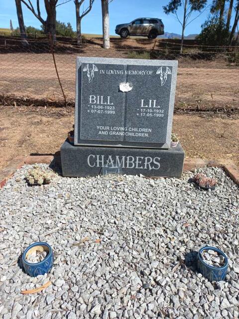 CHAMBERS Bill 1923-1999 & Lil 1932-1999