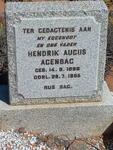 AGENBAG Hendrik Augus 1896-1965