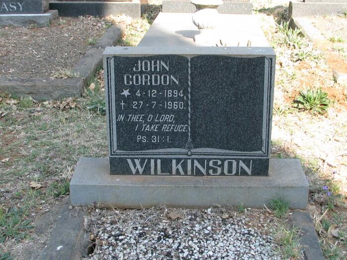 WILKINSON John Gordon 1894-1960