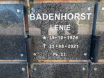 BADENHORST Lenie 1924-2021