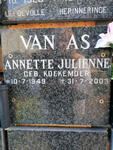 AS Annette Julienne, van nee KOEKEMOER 1949-2003