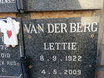 BERG Lettie, van der 1922-2009