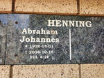 HENNING Abraham Johannes 1930-2008