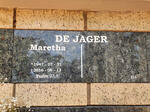 JAGER Maretha, de 1947-2016