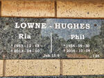 HUGHES Phil, LOWNE- 1954-2016 & Ria 1953-2013