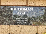 SCHOEMAN Paul 1937-2019