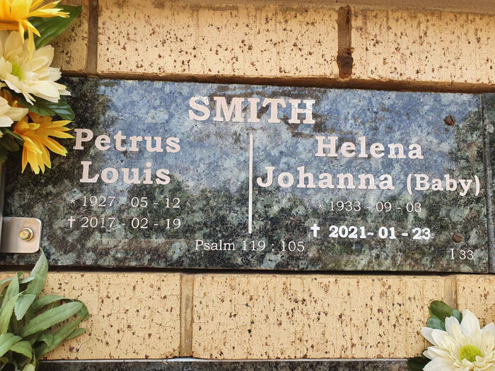 SMITH Petrus Louis 1927-2017 & Helena Johanna 1933-2021