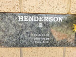 HENDERSON B. 1918-1997