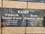 KEMP Frederik Daniel 1924-2010 & Anna Susanna 1926-2014