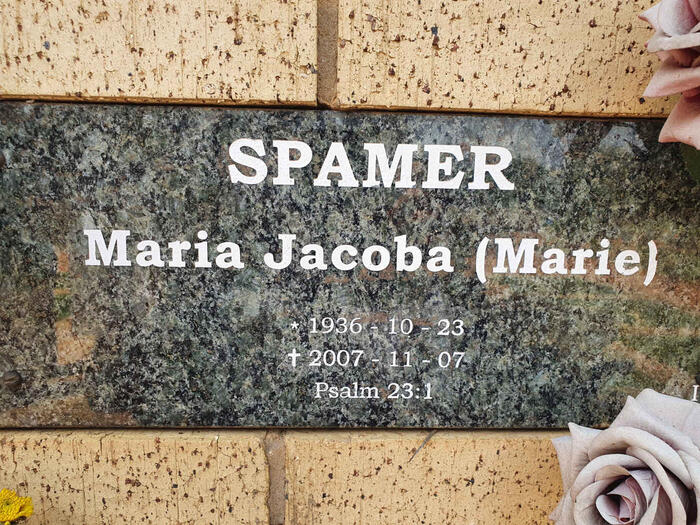 SPAMER Maria Jacoba 1936-2007