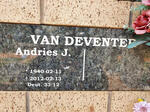 DEVENTER Andries J., van 1940-2012