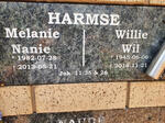 HARMSE Willie 1945-2014 :: HARMSE Melanie 1982-2013