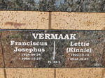 VERMAAK Franciscus Josephus 1924-2006 & Lettie KINNIE 1922-2013