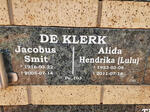 KLERK Jacobus Smit, de 1916-2005 & Alida Hendrika 1923-2011