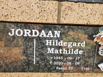 JORDAAN Hildegard Mathilde 1945-2020