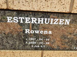 ESTERHUIZEN Rowena 1967-2020