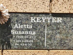 KEYTER Aletta Susanna 1929-2012