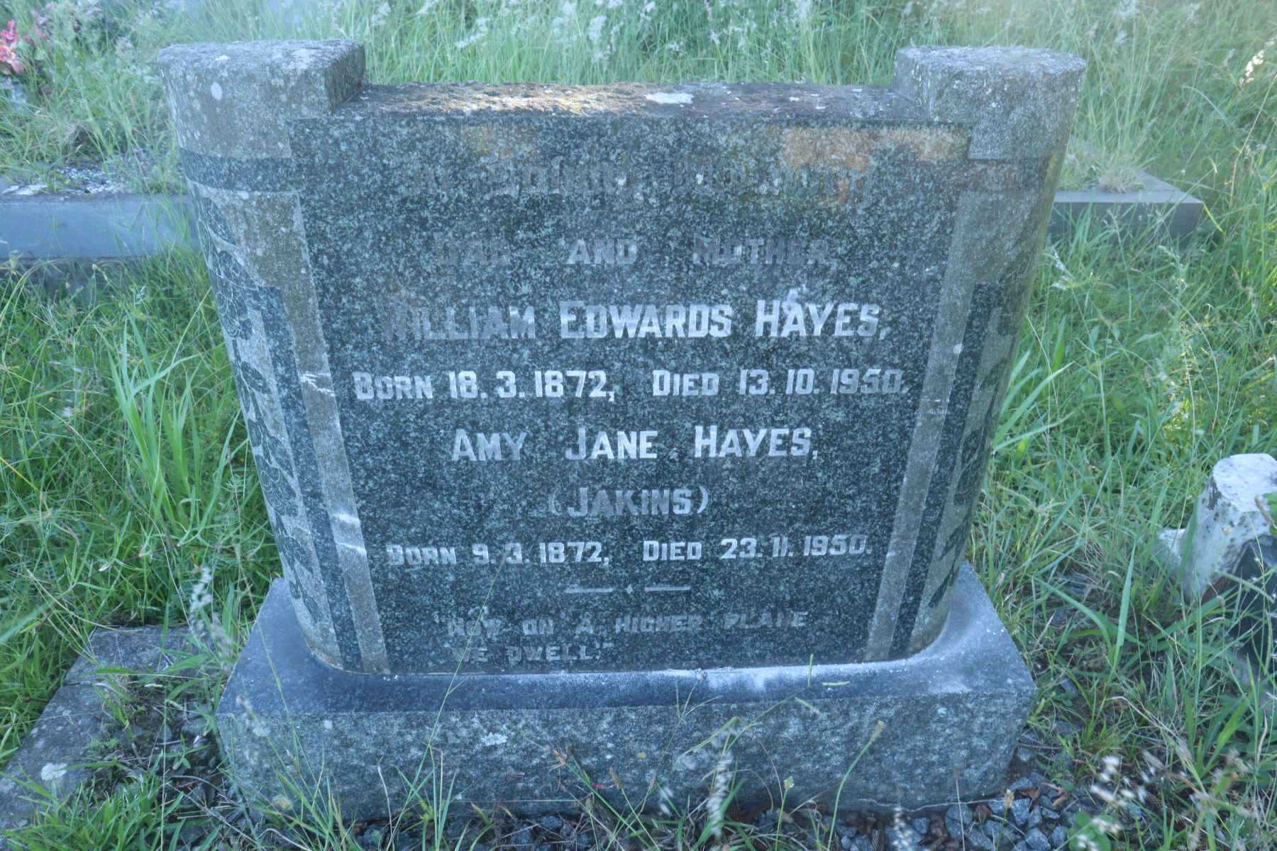 HAYES William Edwards 1872-1950 & Amy Jane JAKINS 1872-1950