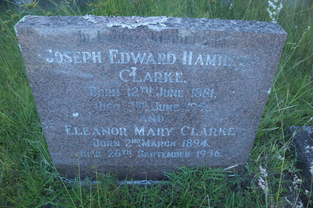 CLARKE Joseph Edward Hamilton 1881-1951 & Eleanor Mary 1894-1956