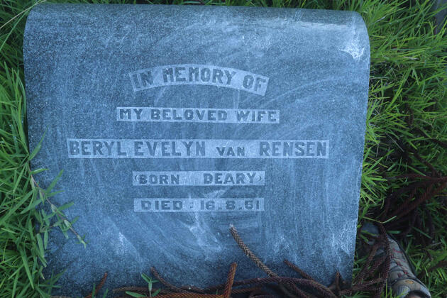 RENSEN Beryl Evelyn, van nee DEARY -1951