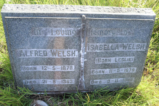 WELSH Alfred 1878-1963 & Isabella LESLIE 1879-1958