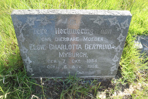 MYBURGH Elsie Charlotta Gertruida 1884-1958