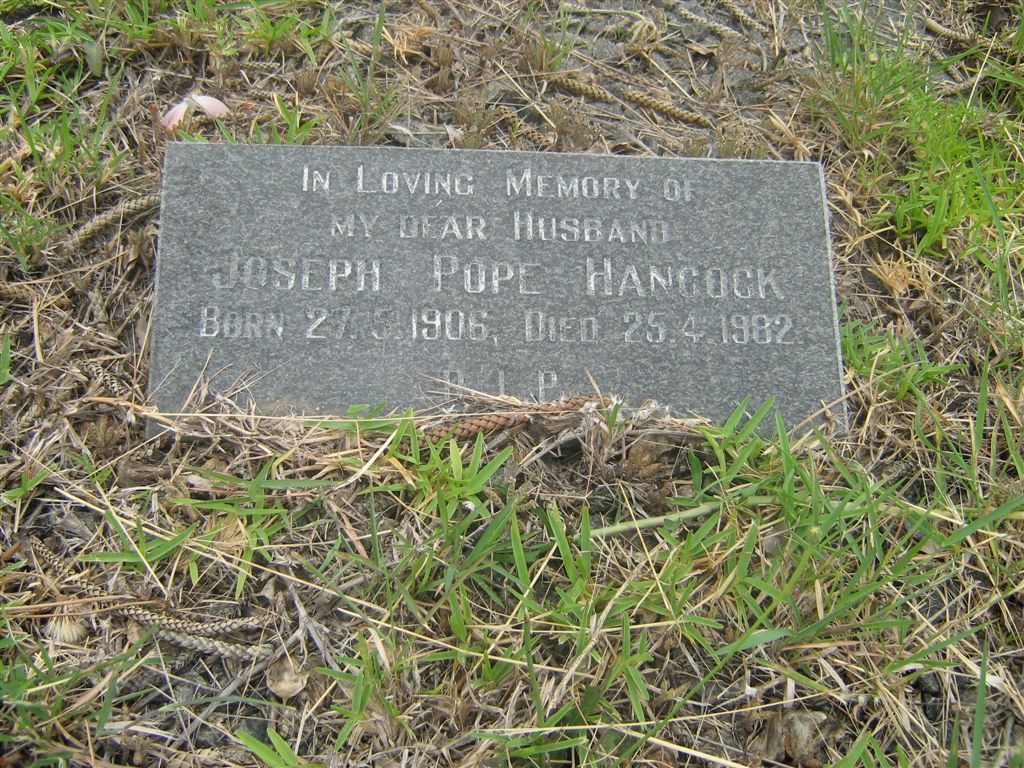 HANCOCK Joseph Pope 1906-1982