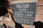 DALTON Herbert Larry 1922-1993 & Faith 1938-1991