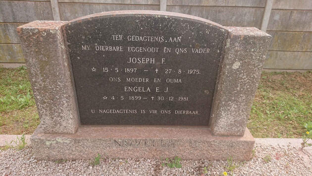 NOVELLA Joseph F. 1897-1975 & Engela E.J. 1899-1981