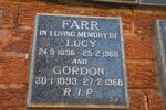 FARR Gordon 1893-1968 & Lucy 1896-1968