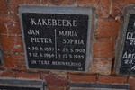 KAKEBEEKE Jan Pieter 1897-1968 & Maria Sophia 1908-1985