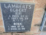 LAMBERTS Egbert 1909-1983 & Riek 1910-2001